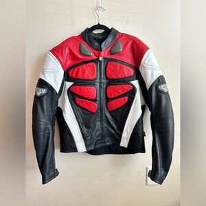 FIRSTGEAR INTERSPORT Leather Armored Motorcycle Jacket 44 (L)